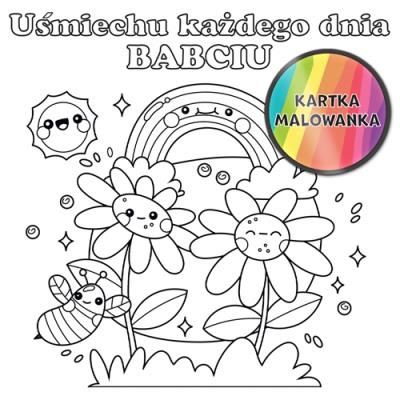 Opakowanie Karnet KW Kolorowanka tęcza Babcia