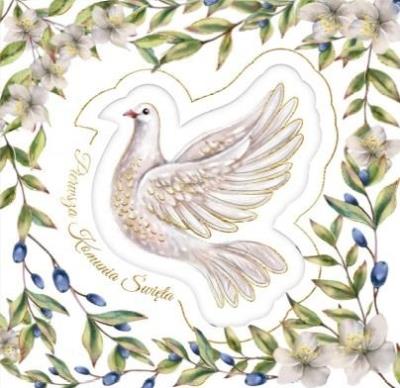 Opakowanie Karnet KW Komunia. Gołąb z mertą