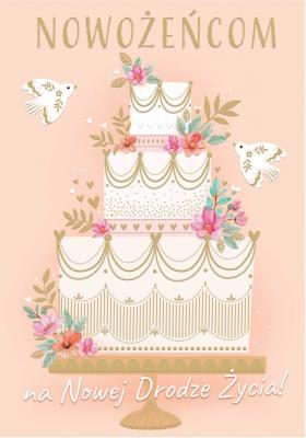 Opakowanie Karnet KW Ślub - Tort kremowy