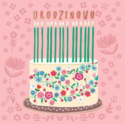 Opakowanie Karnet KW Tort urodzinowy pastel