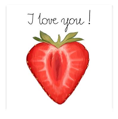 Opakowanie Karnet KW Truskawkowe serce