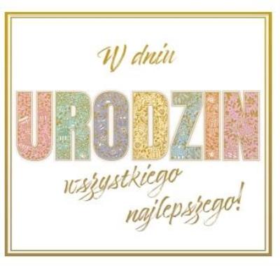 Opakowanie Karnet KW Urodziny