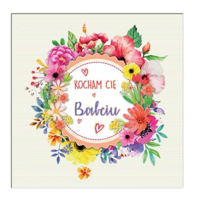 Opakowanie Karnet KW Wianek z kwiatów Babcia