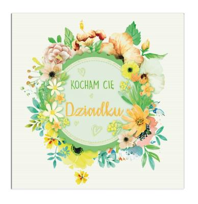 Opakowanie Karnet KW Wianek z kwiatów Dziadek