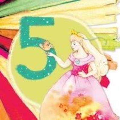 Opakowanie Karnet kwadrat CL4205_PO Urodziny 5 Dziewczynka