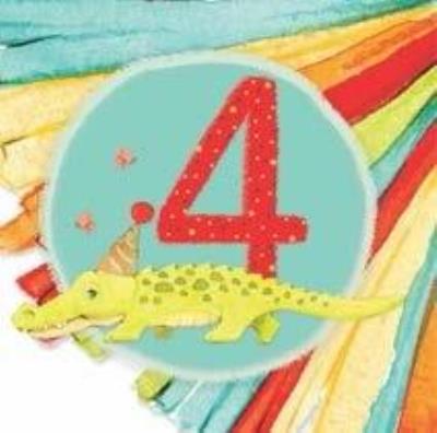 Opakowanie Karnet kwadrat CL4206_PO Urodziny 4 Chłopiec