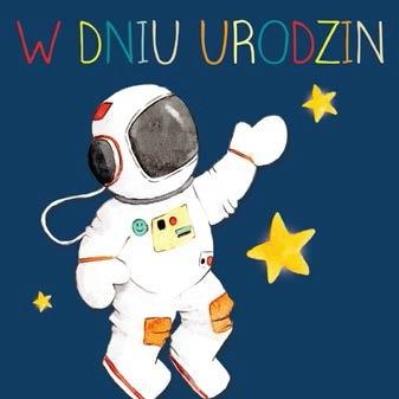 Opakowanie Karnet kwadrat CL4208_PO Urodziny Kosmonauta