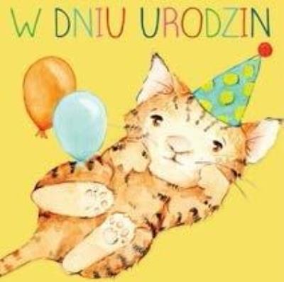 Opakowanie Karnet kwadrat CL4215_PO Urodziny Kotek