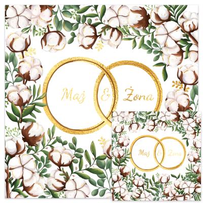 Opakowanie Karnet KWD ślub bawełna