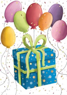 Opakowanie Karnet mini B8 Prezent z balonami