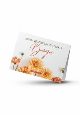 Karnet - Moim szczęściem być blisko Boga - kwiaty. Wydawca: Koinonia. SmakLiter.pl Opakowanie Karnet - Moim szczęściem być blisko Boga - kwiaty