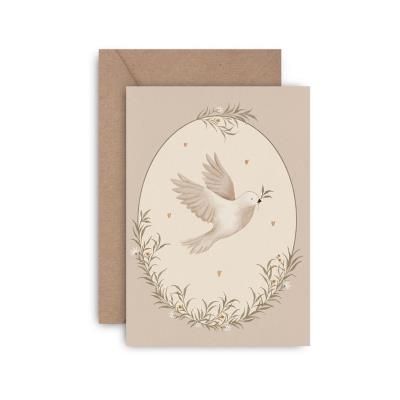 Opakowanie Karnet na chrzest i komunię gołąbek