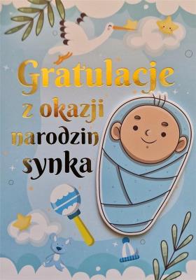 Opakowanie Karnet Narodziny chłopiec