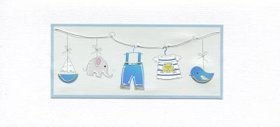 Opakowanie Karnet Narodziny/Roczek Chłopiec Mak DL D02