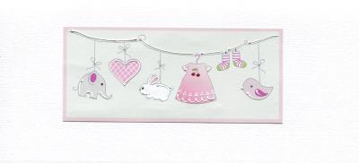 Opakowanie Karnet Narodziny/Roczek Dziewczynka Mak DL D01