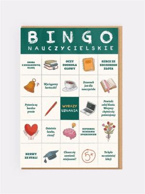 Karnet okolicznościowy dla nauczyciela Bingo. Wydawca: Nadwyraz. SmakLiter.pl Opakowanie Karnet okolicznościowy dla nauczyciela Bingo
