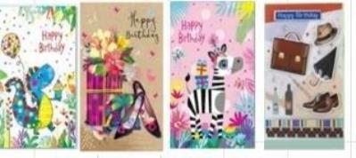 Opakowanie Karnet okolicznościowy MIX (12szt)