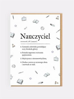 Karnet okolicznościowy Nauczyciel. Wydawca: Nadwyraz. SmakLiter.pl Opakowanie Karnet okolicznościowy Nauczyciel