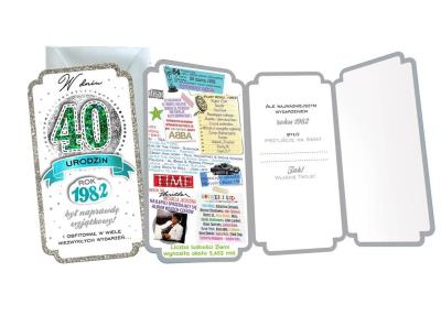 Opakowanie Karnet PM-203 Urodziny 40 2022