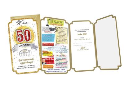 Opakowanie Karnet PM-204 Urodziny 50 2022