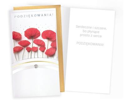 Opakowanie Karnet Podziękowania