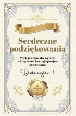 Opakowanie Karnet Podziękowania