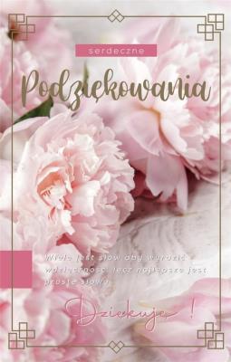 Opakowanie Karnet Podziękowania