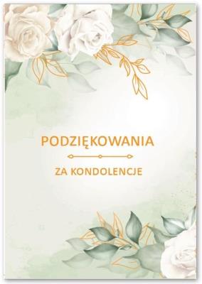 Opakowanie Karnet Podziękowania za kondolencje