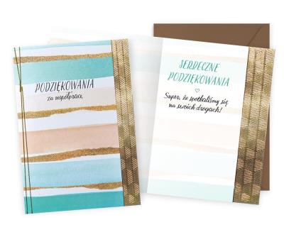 Opakowanie Karnet podziękowania za współpracę paski