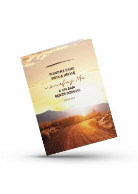 Karnet - Powierz Panu swoją drogę - zachód słońca. Wydawca: Koinonia. SmakLiter.pl Opakowanie Karnet - Powierz Panu swoją drogę - zachód słońca