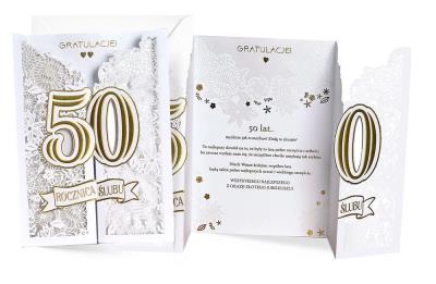 Opakowanie Karnet Primus Rocznica ślubu 50