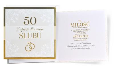 Opakowanie Karnet Primus Rocznica ślubu 50