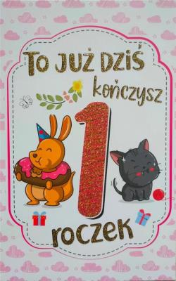 Opakowanie Karnet Roczek dziewczynka 2K - 066