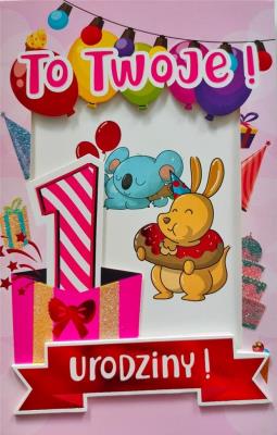 Opakowanie Karnet Roczek dziewczynka 6K - 017