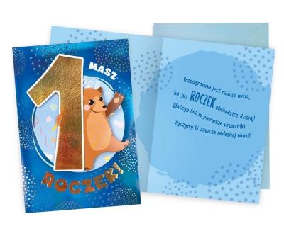 Opakowanie Karnet Roczek miś