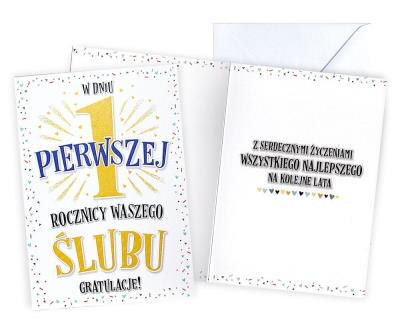 Opakowanie Karnet Rocznica ślubu 1