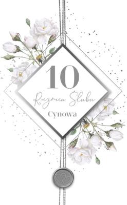 Opakowanie Karnet Rocznica Ślubu 10 LUX-71