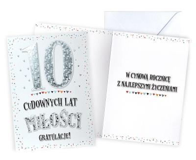 Opakowanie Karnet Rocznica ślubu 10