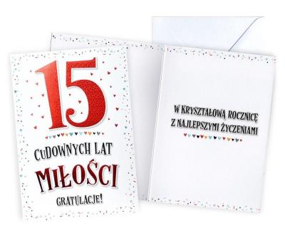 Opakowanie Karnet Rocznica ślubu 15