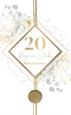 Opakowanie Karnet Rocznica Ślubu 20 LUX-72