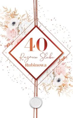 Opakowanie Karnet Rocznica Ślubu 40 LUX-75
