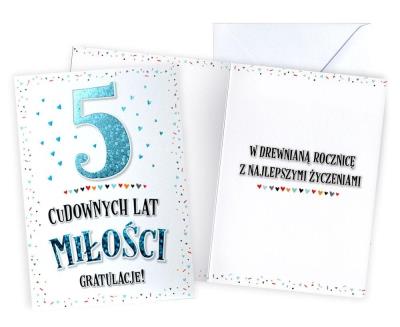 Opakowanie Karnet Rocznica ślubu 5