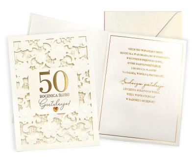 Opakowanie Karnet Rocznica ślubu 50