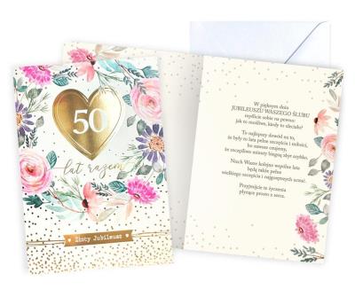 Opakowanie Karnet Rocznica ślubu 50