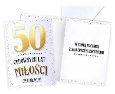 Opakowanie Karnet Rocznica ślubu 50