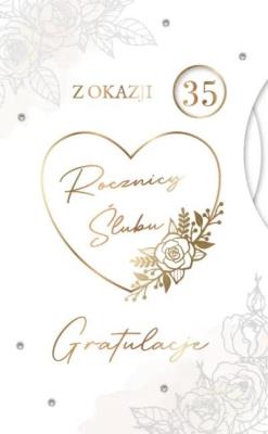 Opakowanie Karnet Rocznica Ślubu wymienne cyfry