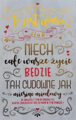 Opakowanie Karnet Ślub