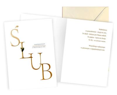 Opakowanie Karnet Ślub