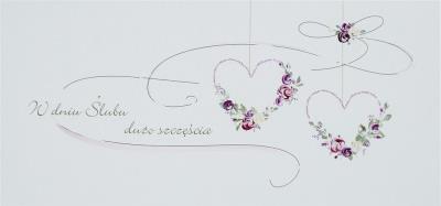 Karnet Ślub DL S47 - W dniu Ślubu dużo szczęścia. Wydawca: MAK. SmakLiter.pl Opakowanie Karnet Ślub DL S47 - W dniu Ślubu dużo szczęścia