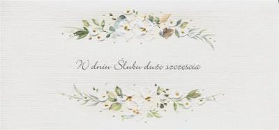 Karnet Ślub DL S58 - Dużo szczęścia kwiaty. Wydawca: MAK. SmakLiter.pl Opakowanie Karnet Ślub DL S58 - Dużo szczęścia kwiaty